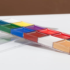 12 Colors Face Body Paint Palette with Brushes