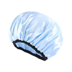 Waterproof Double Layer Shower Cap for Women - Adjustable & Reusable