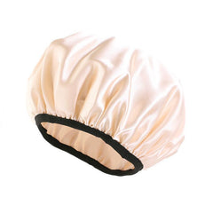 Waterproof Double Layer Shower Cap for Women - Adjustable & Reusable
