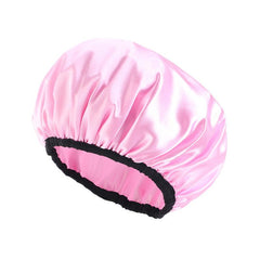 Waterproof Double Layer Shower Cap for Women - Adjustable & Reusable