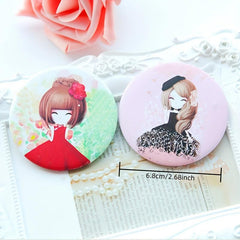 Mini Makeup Mirror Round Cosmetic Touch up Mirror Travel Portable