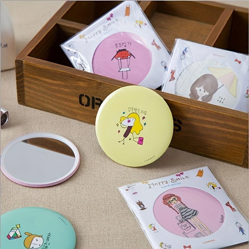 Mini Makeup Mirror Round Cosmetic Touch up Mirror Travel Portable