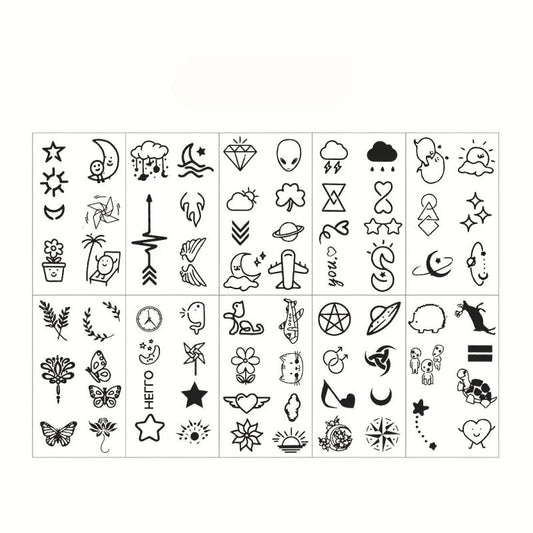 240 Patterns Cute Waterproof Tattoo Stickers for Girls