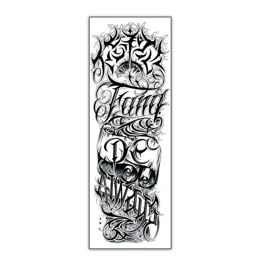 Lion Idol Clock Flowers Temporary Tattoo Realistic Stickers