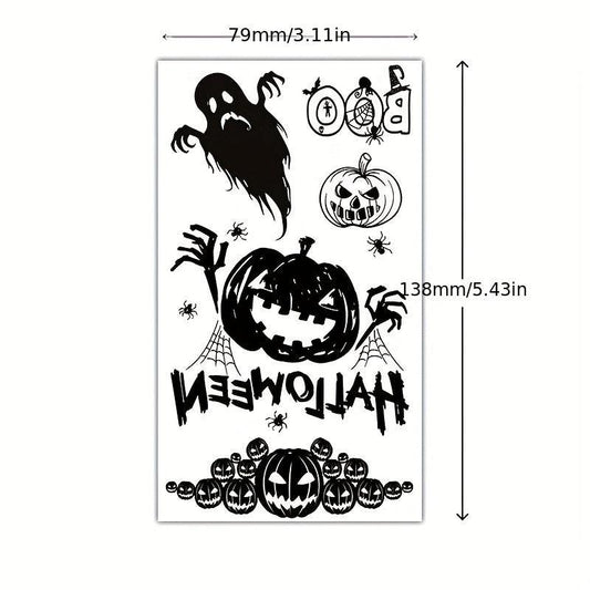 Halloween Spider Bat Tattoo Sticker Paper