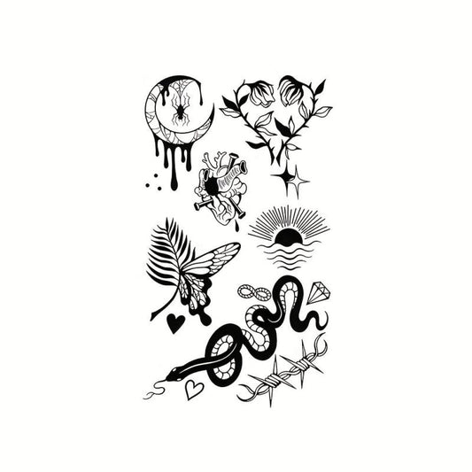 Dark Spider Waterproof Temporary Tattoo Sticker
