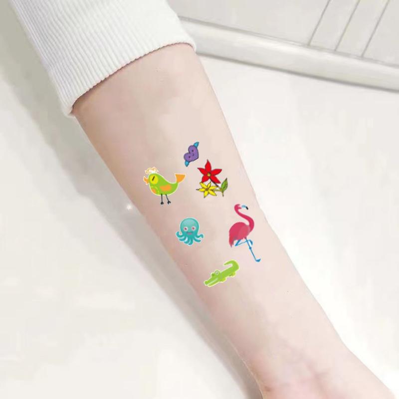 Animal Food Star Sun Tattoo Stickers - Birthday Party Temporary Tattoos