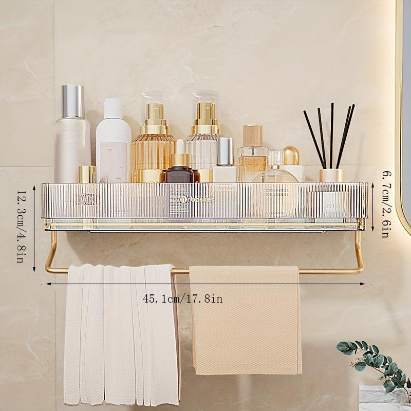 Wall Mounted Toilet Storage Shelf with Shower Basket