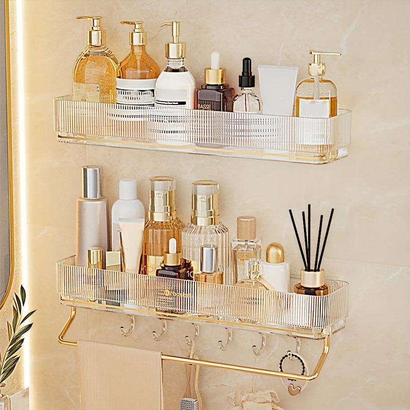 Wall Mounted Toilet Storage Shelf with Shower Basket