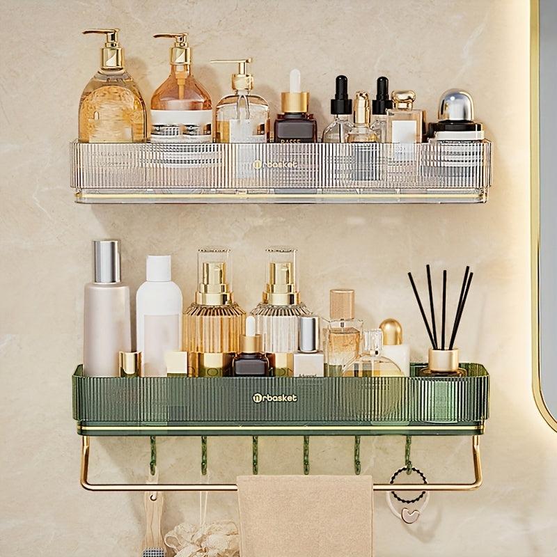 Wall Mounted Toilet Storage Shelf with Shower Basket