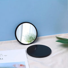 Small Round Mirror for Women Girls Touch-up Compact Pocket Mirror