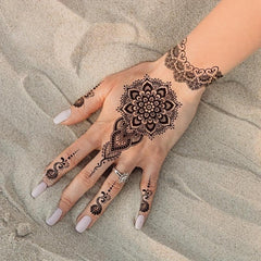 Dark Butterfly Plant Tattoo Stickers Waterproof Realistic Temporary Tattoo
