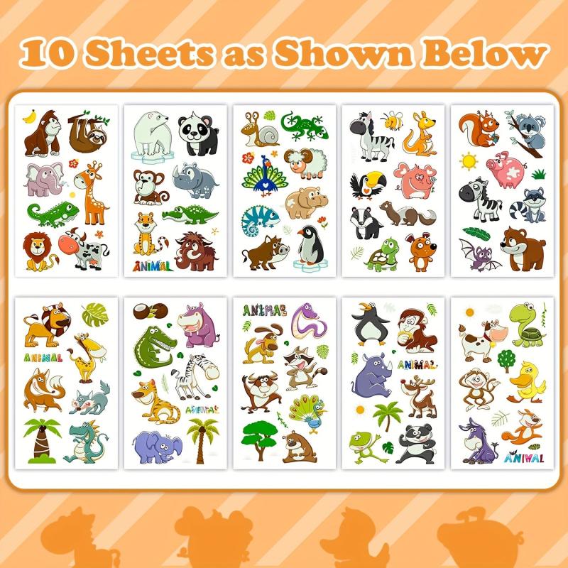 Glow Jungle Safari Birthday Party Temporary Tattoos