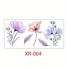 12 Pieces X RAY Flower Temporary Waterproof Tattoo Stickers For Women