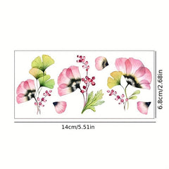 12 Pieces X RAY Flower Temporary Waterproof Tattoo Stickers For Women