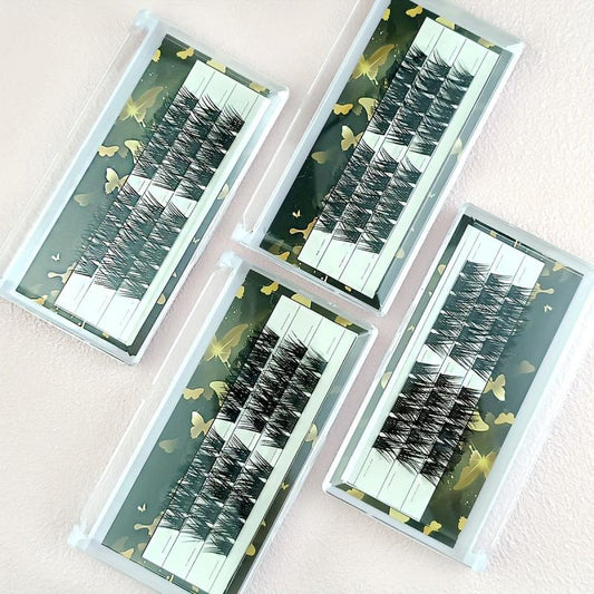 DIY Eyelash Extension Kit with Mascara Brush, Glue, Applicator