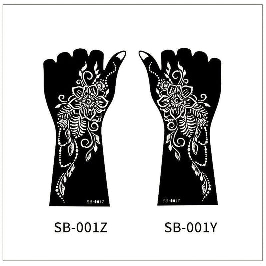 2 Sheets Tattoo Template DIY Long Lasting Waterproof Halloween Makeup
