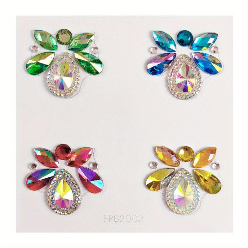 Rhinestone Crystal Face Makeup Patches for Girls - Stage & Special Occasions