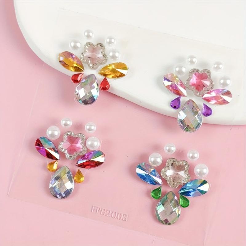 Rhinestone Crystal Face Makeup Patches for Girls - Stage & Special Occasions