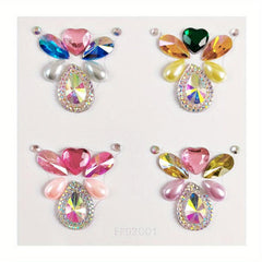 Rhinestone Crystal Face Makeup Patches for Girls - Stage & Special Occasions