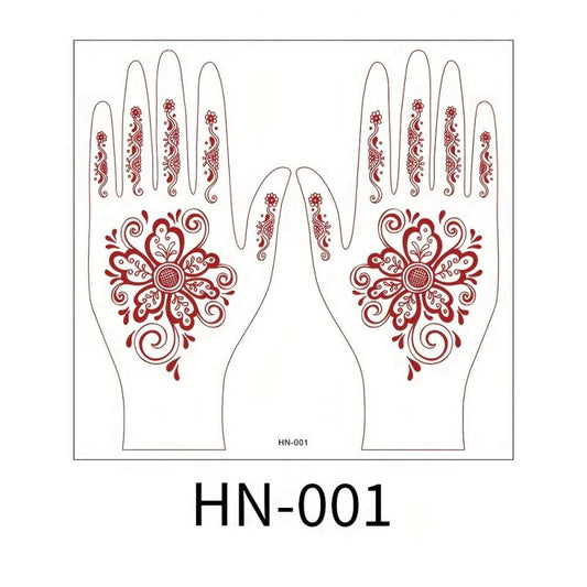 Sexy Lace Tattoo Stickers Brown Red Waterproof Sweat Long Lasting