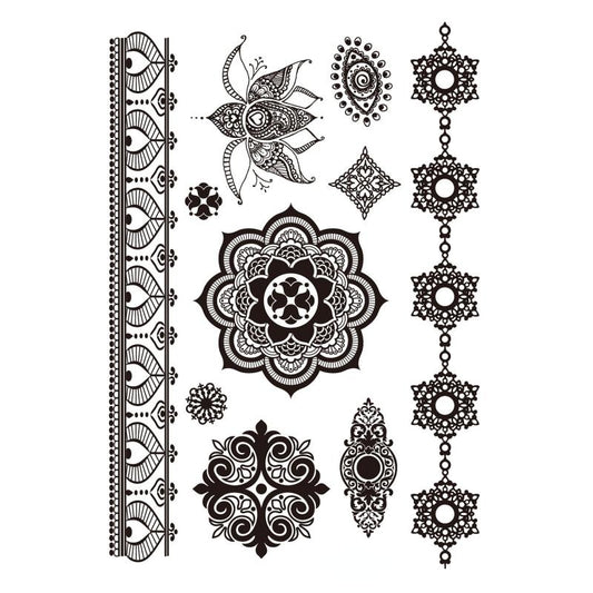 Lace Tattoo Sticker Waterproof Leg Bridal Arm Ring Temporary Tattoo