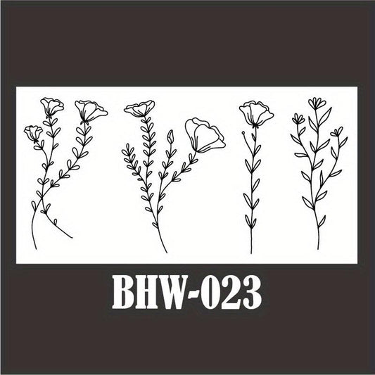 Wild Plant Temporary Tattoos Lavender, Sweet Pea, Larkspur Patterns