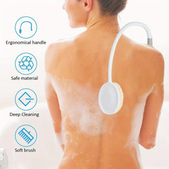 Long Handle Curved Bath Brush for Body Cleaning