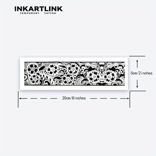 Cherry Blossom Sunflower Butterfly Lock Tattoo Sticker