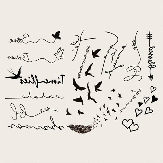 Small Pattern Tattoo Stickers for Ears Fingers Wrists