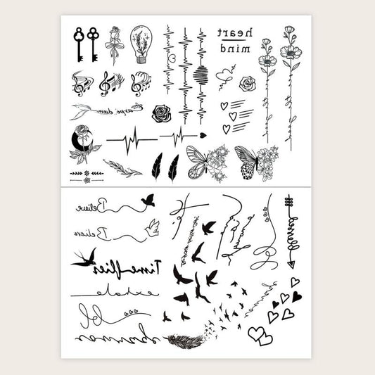 Small Pattern Tattoo Stickers for Ears Fingers Wrists