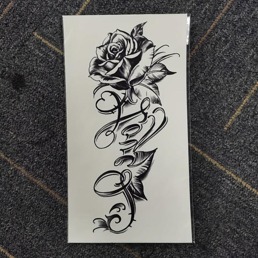 Rose Flower Love Tattoo Sticker Waterproof Temporary Tattoo