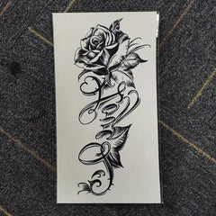 Rose Flower Love Tattoo Sticker Waterproof Temporary Tattoo