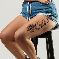 Rose Flower Love Tattoo Sticker Waterproof Temporary Tattoo