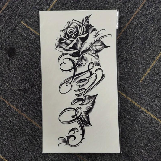 Rose Flower Love Tattoo Sticker Waterproof Temporary Tattoo