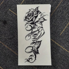 Rose Flower Love Tattoo Sticker Waterproof Temporary Tattoo