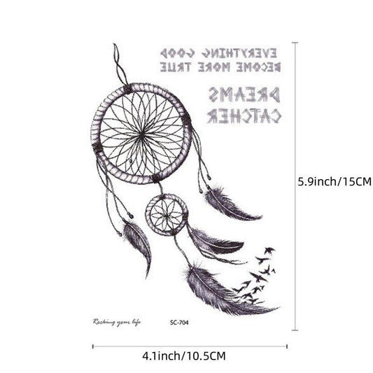 Dream Catcher Temporary Tattoo Waterproof Sticker