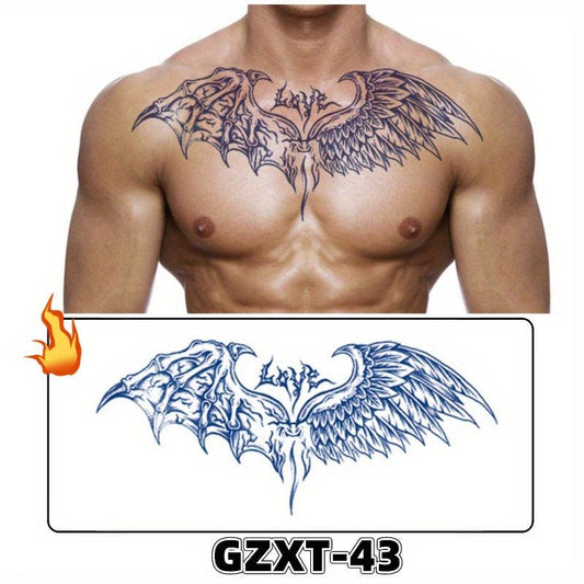 Wing Tattoo Stickers Fruit Juice Herbal Tattoo Sticker Flower Chest