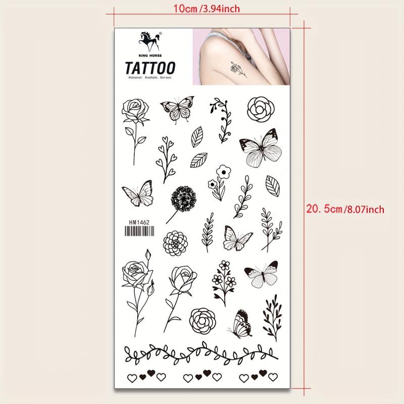 Waterproof Floral Tattoo for Everyday Parties