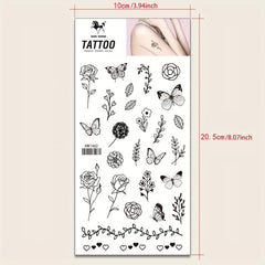 Waterproof Floral Tattoo for Everyday Parties