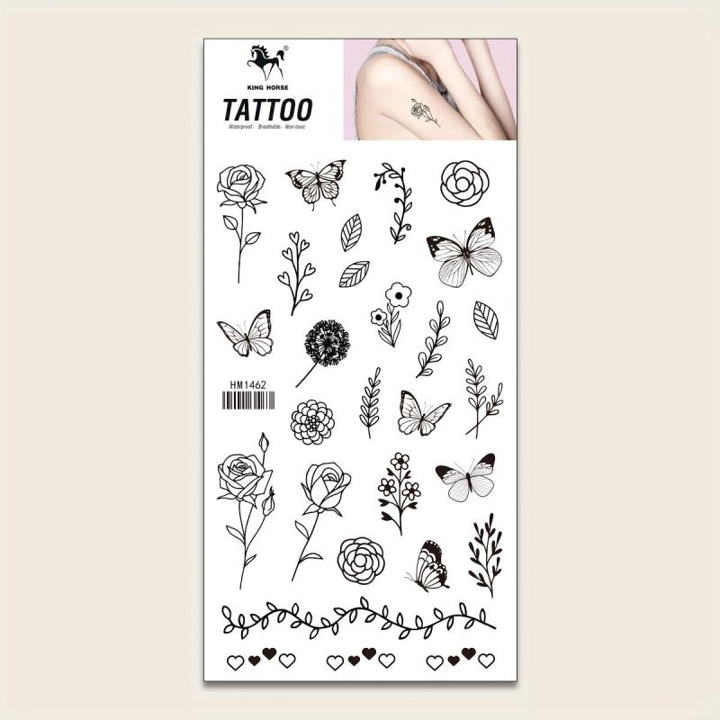 Waterproof Floral Tattoo for Everyday Parties