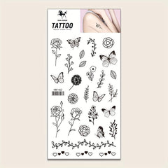 Waterproof Floral Tattoo for Everyday Parties