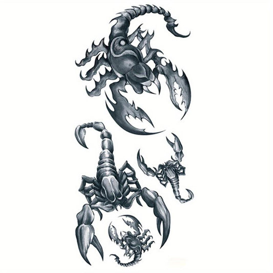 Waterproof Scorpion Temporary Tattoo Long Lasting Body Art Stickers