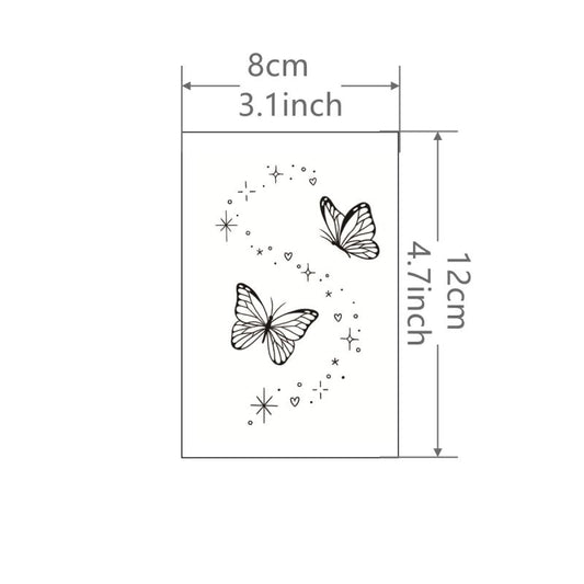 Waterproof Butterfly & Star Tattoo Sticker for Men & Women