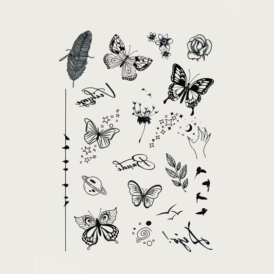 Butterflies Clear Stamps Butterfly Lace Pattern Seal Stamps For Card Making