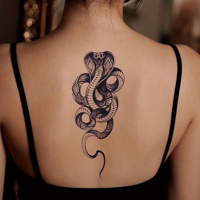 Large Temporary Tattoo Eagles Snake Serpent Feather Arm Chest Leg Sticker