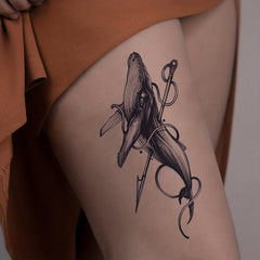 Large Temporary Tattoo Eagles Snake Serpent Feather Arm Chest Leg Sticker