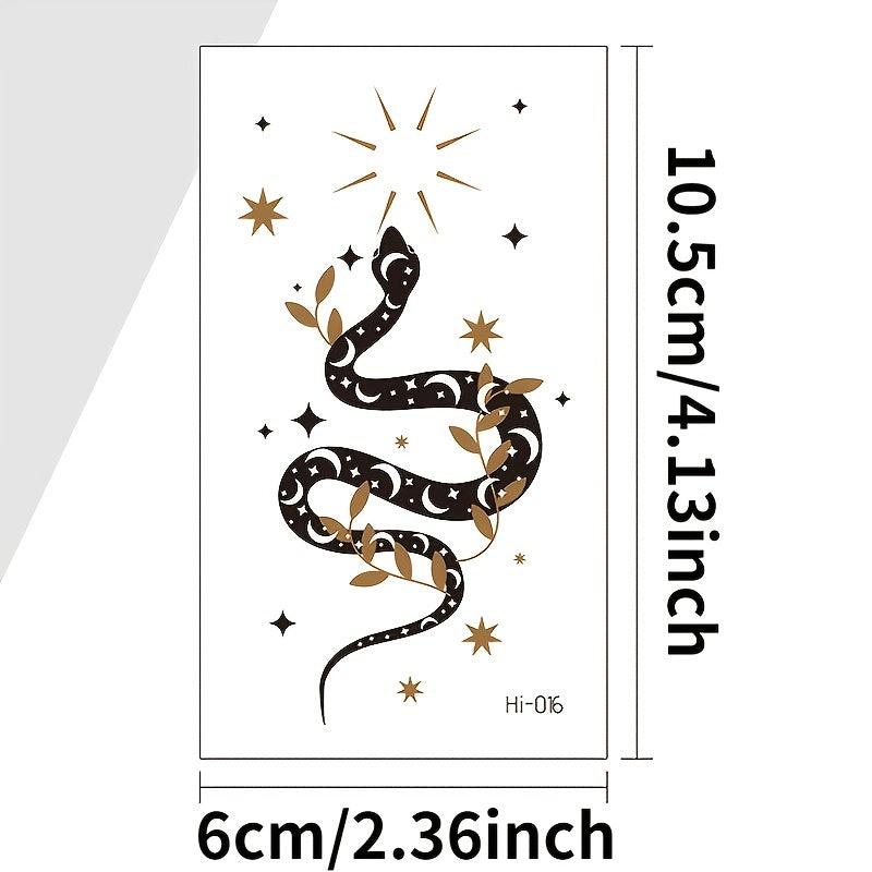 Waterproof Luminous Temporary Tattoos Music Party Planet Pattern