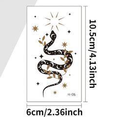 Waterproof Luminous Temporary Tattoos Music Party Planet Pattern