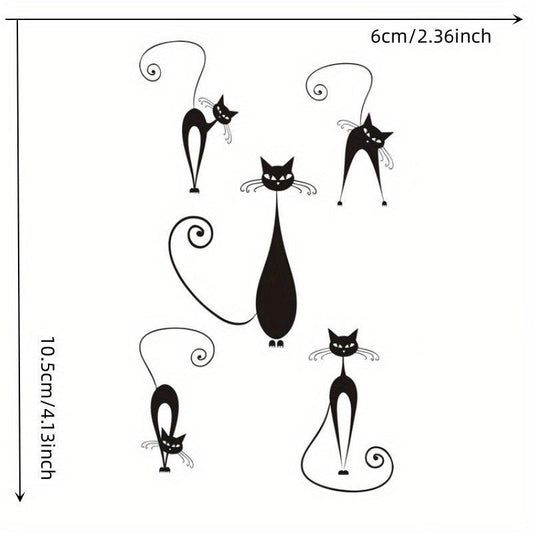 Gothic Cat Temporary Tattoo Stickers Sheet